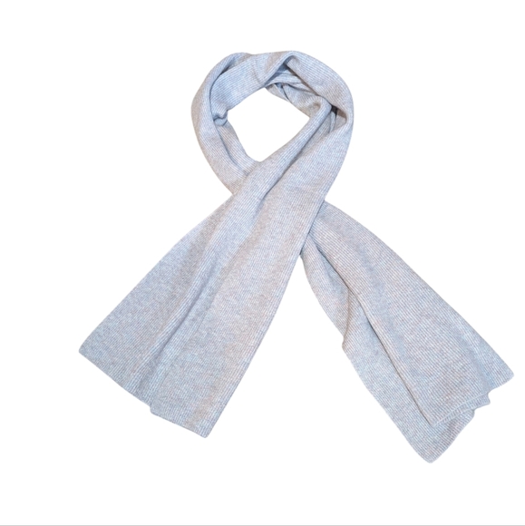 J Crew Scarf Rib Knit Alpaca Wool Blend Soft Rectangle Wrap Transitional Preppy - Picture 1 of 4